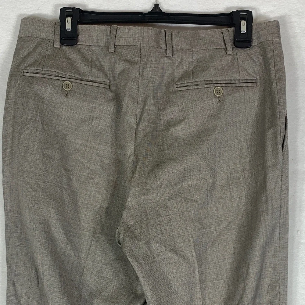 Canali 1934 Pants Mens 34 Gray Wool Classic Fit Dress Trousers Made Italy